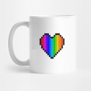 Pixel Pride Heart Mug